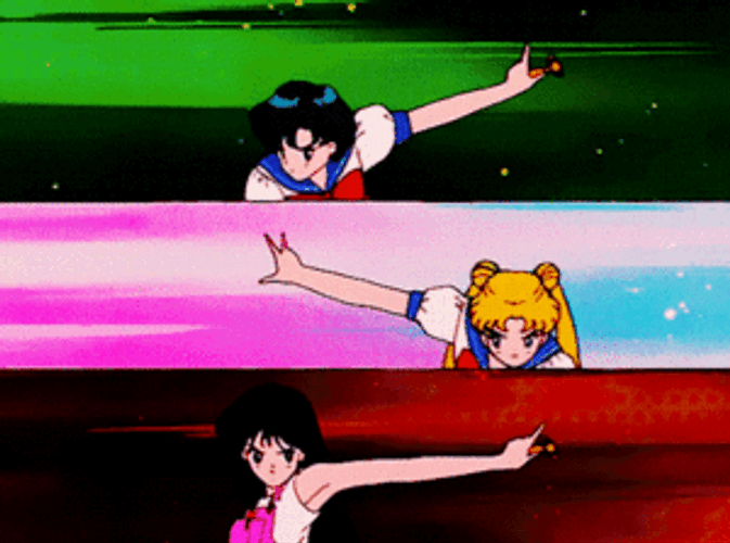 Sailor Moon, Saturn, Mars GIF