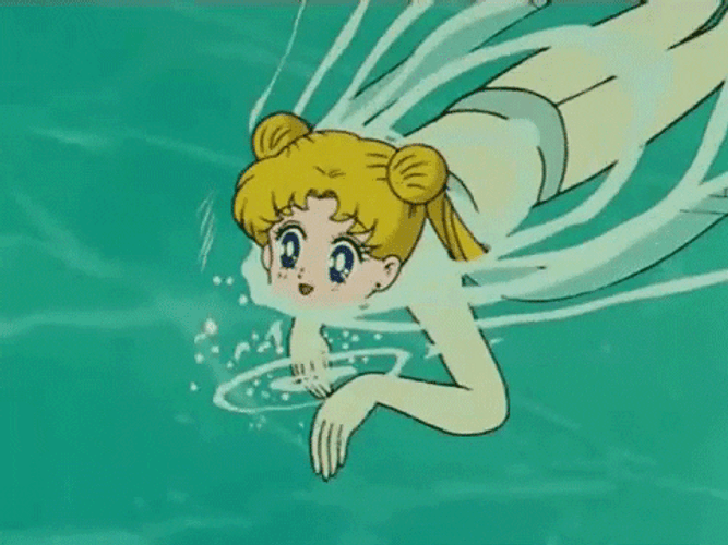 Sailor Moon Swimming GIF