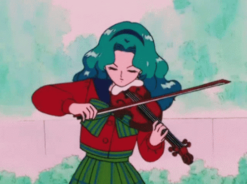 Sailor Neptune Playing Violin GIF