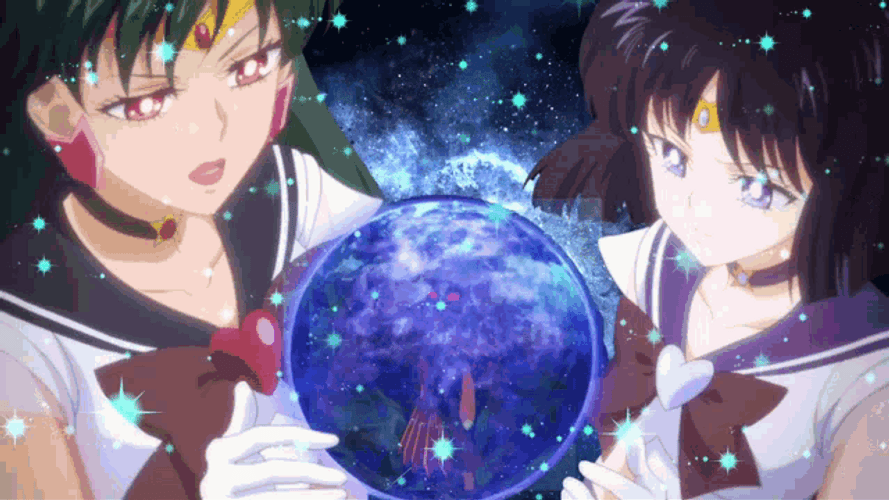 Sailor Saturn Hotaru Tomoe Sailor Pluto Galaxia GIF
