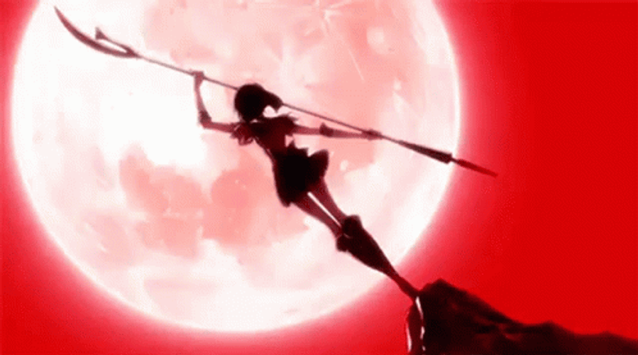 Sailor Saturn Hotaru Tomoe Sinister Red Silence Glaive GIF
