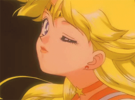 Sailor Venus Flying Kiss GIF
