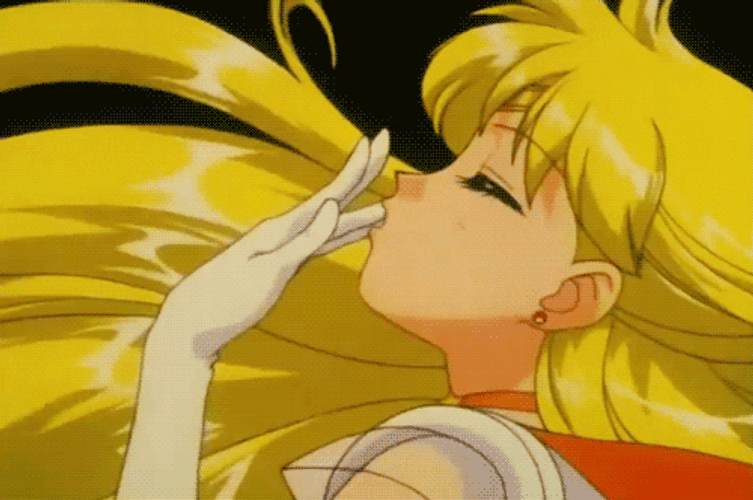 Sailor Venus Heart Kiss GIF