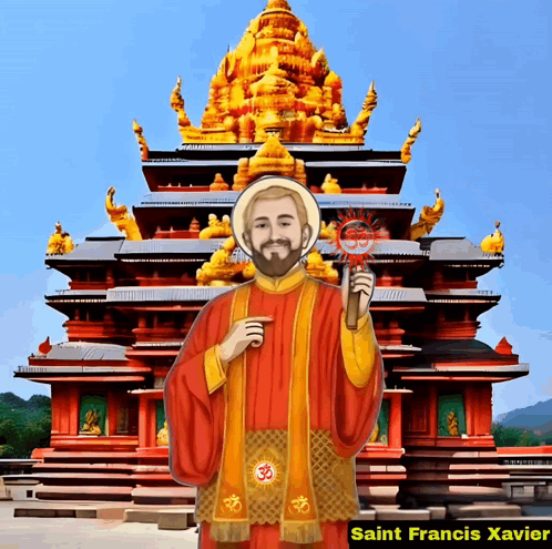 Saint Francis Xavier In Front Of Tall Building GIF