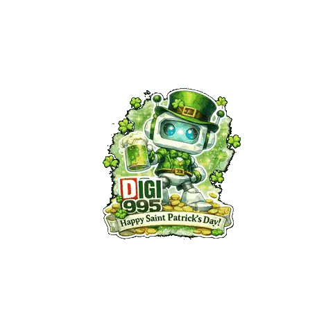 Saint Patrick's Day Robot Sticker