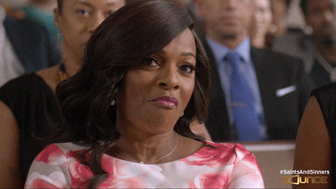 Saints And Sinners Lady Ella Snickering GIF