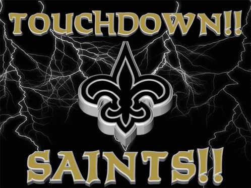 Saints Sign With Lightning Background GIF