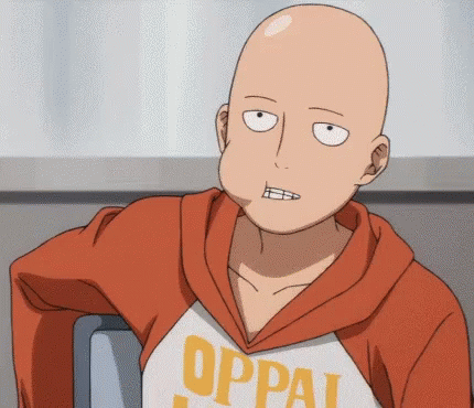 Saitama Blowing Bubblegum GIF