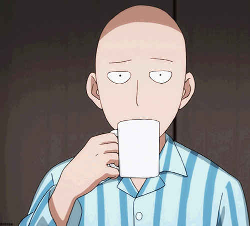 Saitama Gargling In The Morning GIF