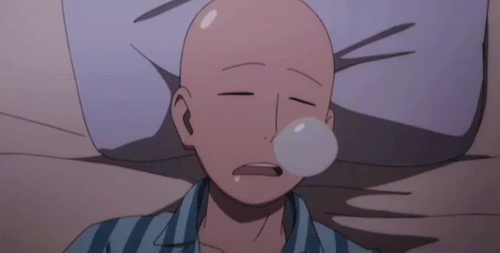 Saitama Sleeping & Snoring GIF