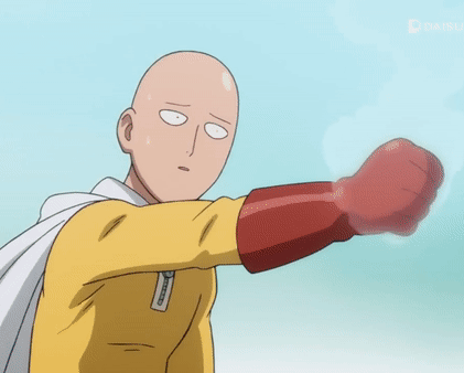 Saitama Smoking One Punch Fist GIF