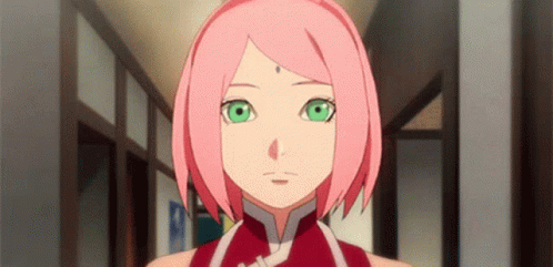 Sakura Haruno Shocked Face GIF