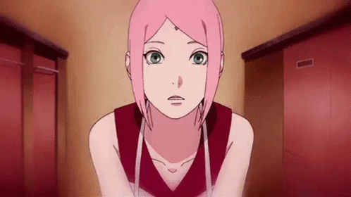 Sakura Haruno Thinks And Blush GIF