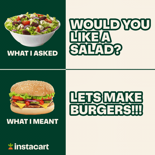 Salad Hamburger Poster Would You Like Salad Lets Make Burgers