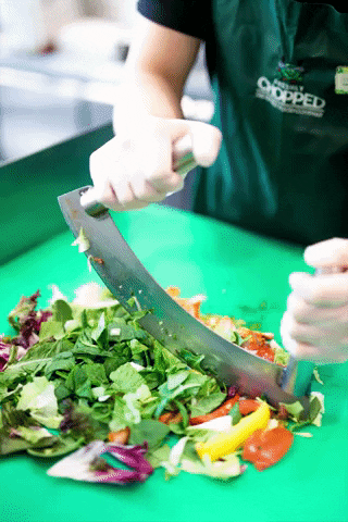 Salad Mezzaluna Chop GIF