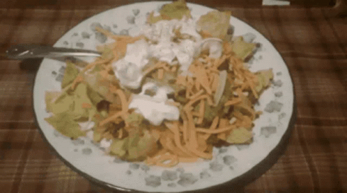 Salad on Plate With Fork