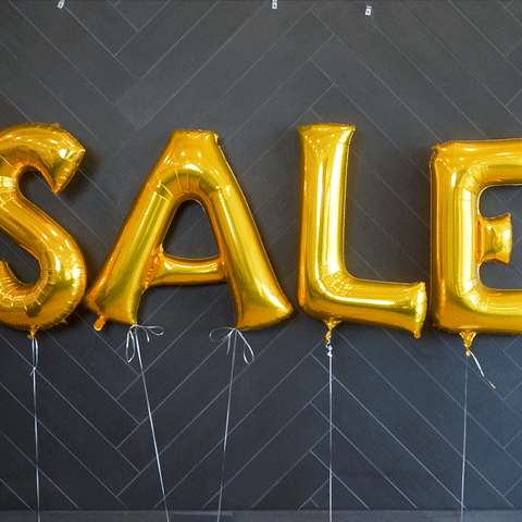 Sale Gold Balloon GIF