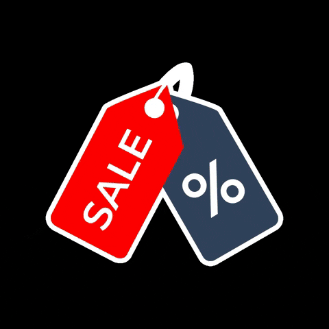 Sale Tags Blinking With Different Colors GIF