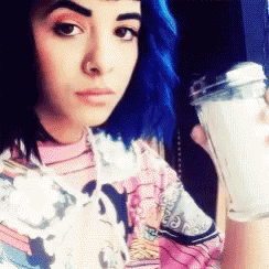 Girl Eating Salt GIF
