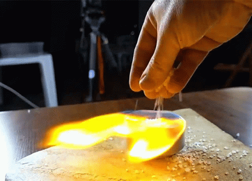Salt Pouring Over Chama GIF
