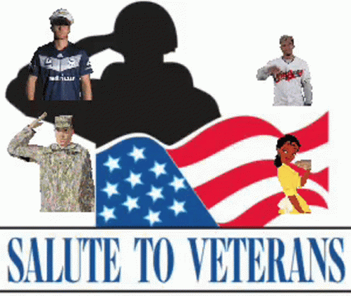 Salute to Veterans Poster with Flag