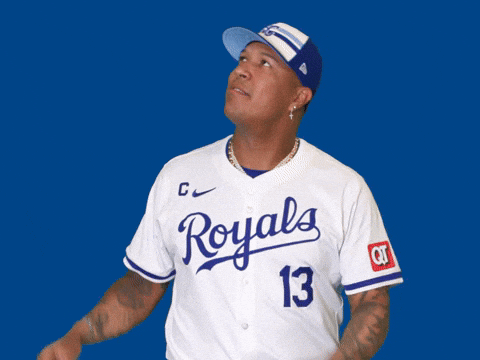 Salvy Pointing Right Up There GIF