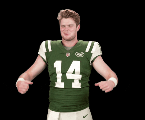 Sam Darnold Flexing His Muscles GIF