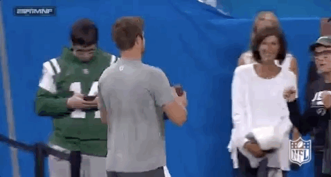 Sam Darnold Hugging Someone GIF