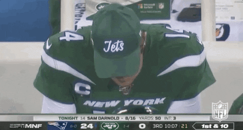 Sam Darnold Looking Up GIF