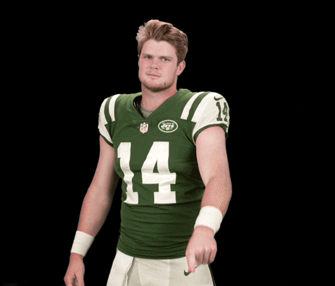 Sam Darnold Pointing At The Front GIF