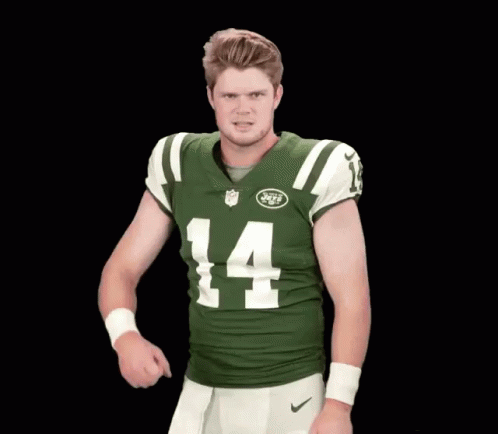Sam Darnold Raising His Left Hand Yes GIF