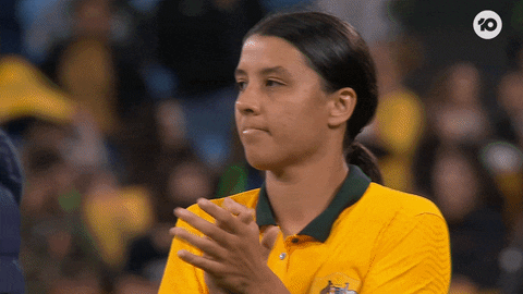 Sam Kerr Claps Hand Walking Ponder GIF