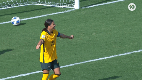 Sam Kerr Raises To Arm Playing Ponder GIF