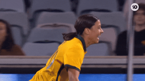 Sam Kerr Runs With Teammates Ponder GIF