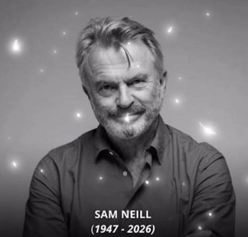 Sam Neill Black And White Photo GIF