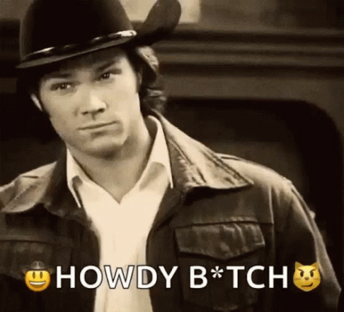 Sam Winchester Cowboy Supernatural Howdy GIF