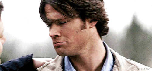 Sam Winchester Ponder Guy Pats Back GIF