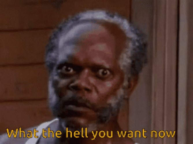 Samuel Jackson What Do You Want GIF