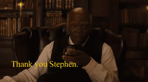 Samuel L Jackson Thank You Stephen GIF