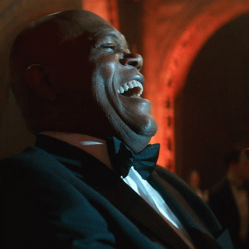 Samuel L Jackson Laughing Out Loud GIF
