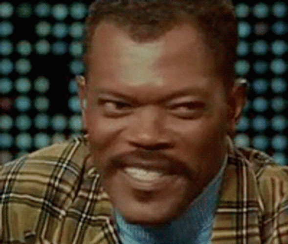 Samuel L Jackson Funny Smile  GIF