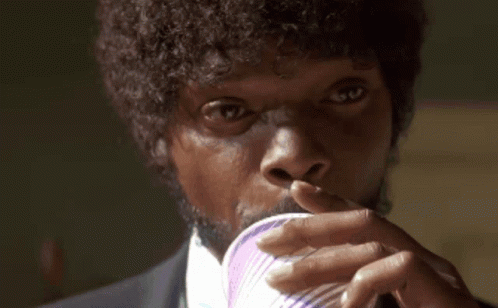Samuel L Jackson Jules Drinking GIF