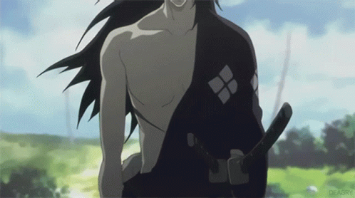Samurai Champloo Jin Looking Scary GIF