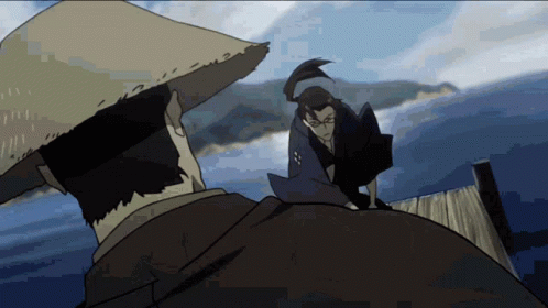 Samurai Champloo Jin And Mugen Fighting GIF