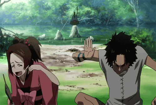 Samurai Champloo Mugen And Fuu Laughing GIF