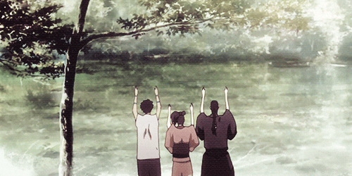 Samurai Champloo Jin Fuu Waving At Sea GIF