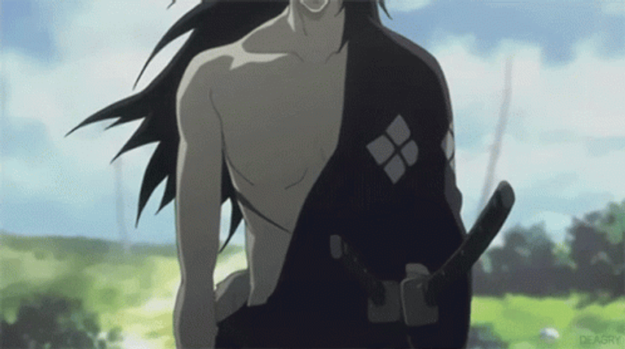 Samurai Champloo Jin Looking Scary GIF