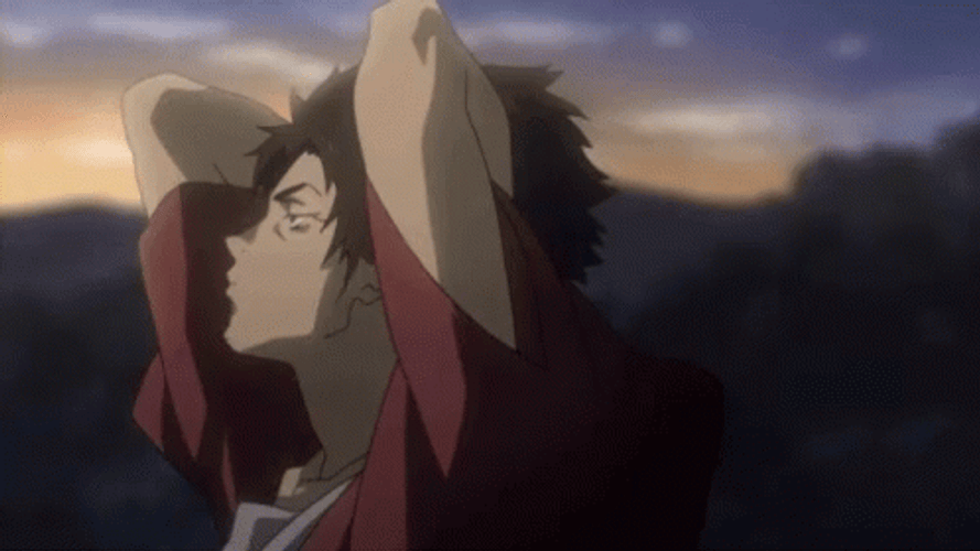 Samurai Champloo Mugen Looking Up Thinking GIF