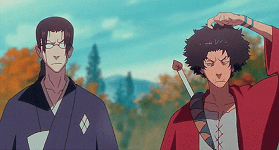 Samurai Champloo Mugen Scratching His Head GIF