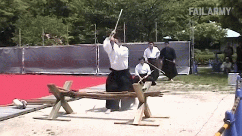 Samurai Chopping GIF
